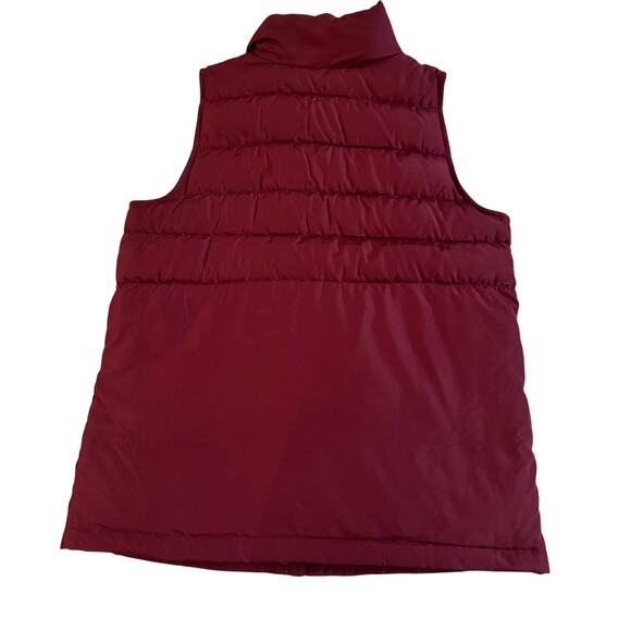 J. Jill Puffer Vest Womens Front Zip Snap Pockets Goose Down Size Small EUC Plum - Picture 2 of 9